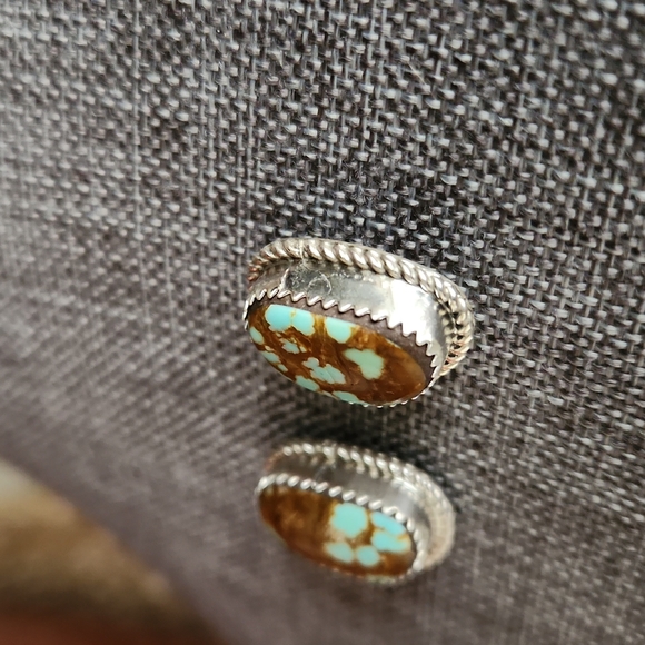 Gorgeous NWOT Native American Navajo Turquoise and Sterling Earrings ๐๐ค - Picture 8 of 11